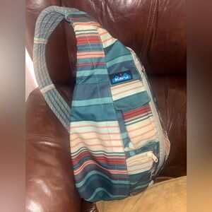 Kavu Striped Backpack - Blue and Red